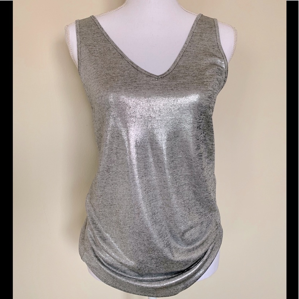 White House Black market Silver/grey tank top.